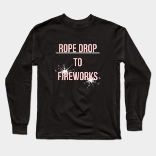 Rope Drop to Fireworks Millennial Pink Long Sleeve T-Shirt